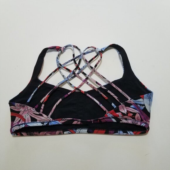 Lululemon Free To Be Wild Floral Sports Bra Size 10 - Picture 2 of 4